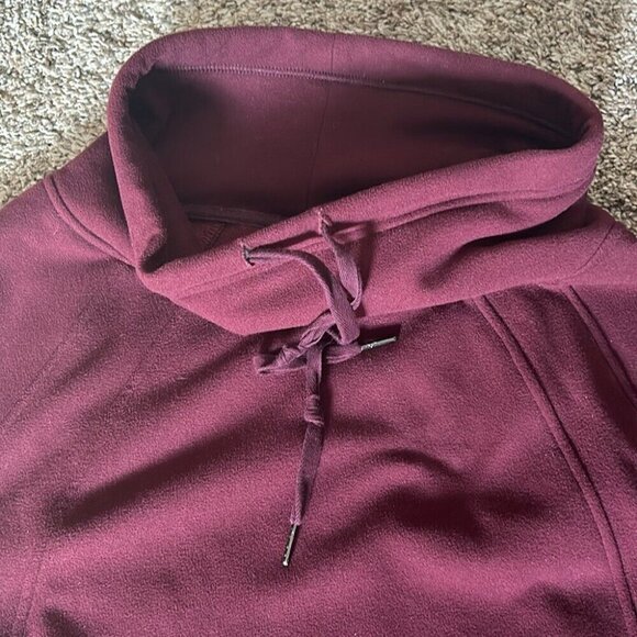Mono B Cowl Neck Fleece Sweatshirt Maroon Color Small - VGEUC - Picture 4 of 10